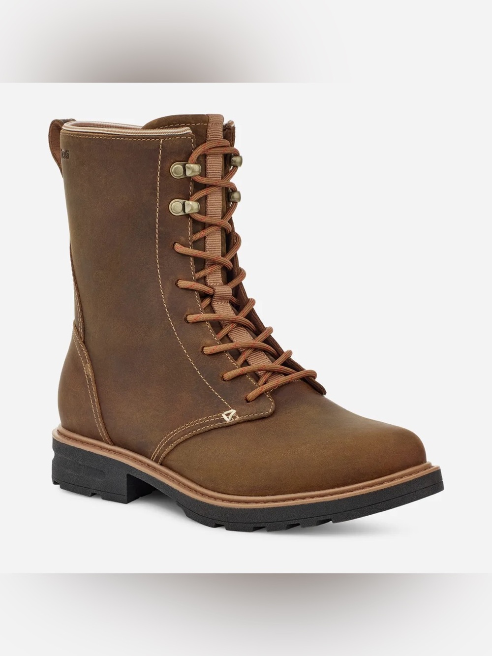 Teva Rowena Brown Leather Lace Up Boots Sz 9.5 BNWB